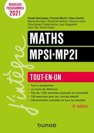 Image Maths MPSI-MP2I : tout-en-un, 6e édition