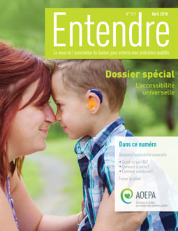 Image Entendre - La revue de l'association du Québec pour enfants avec problèmes auditifs
