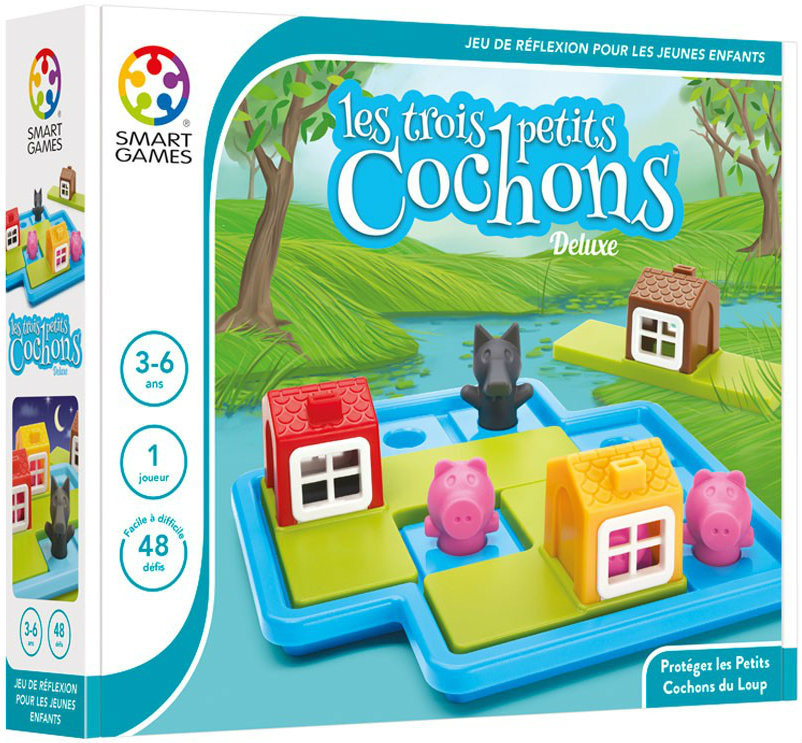 Image Les trois petits cochons : deluxe : jeu de réflexion pour les jeunes enfants.