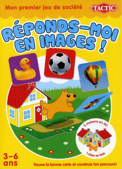 Image Réponds-moi en images! : mon premier jeu de société : trouve la bonne carte et construis ton parcours!