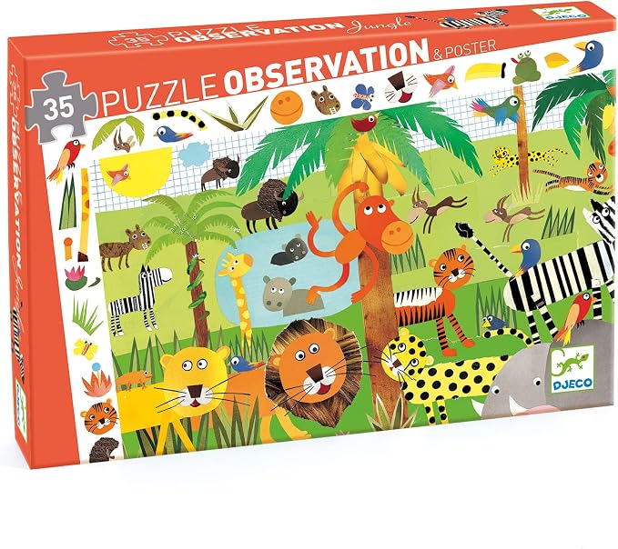 Image Puzzle et jeu d'observation : la jungle